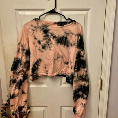 NASTY GAL Tie-dye Crop Top Set w/ Matching Wide-Leg