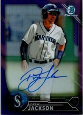 2016 Bowman #CPA-DJ Drew Jackson Chrome Prospect Autographs Blue Refractor #/150