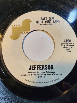 Jefferson - I Fell Flat On My Face / Baby Take Me In Your Arms - Janus VG+ F227