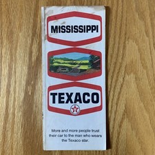 Texaco Map Mississippi Jackson Gulfport Southaven 1969 Gas Oil Advertising