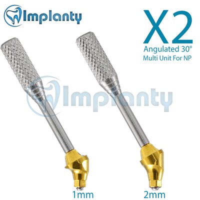 2x Angled Multi Unit 30° Titanium NP Conical Dental Similar Nobel Active
