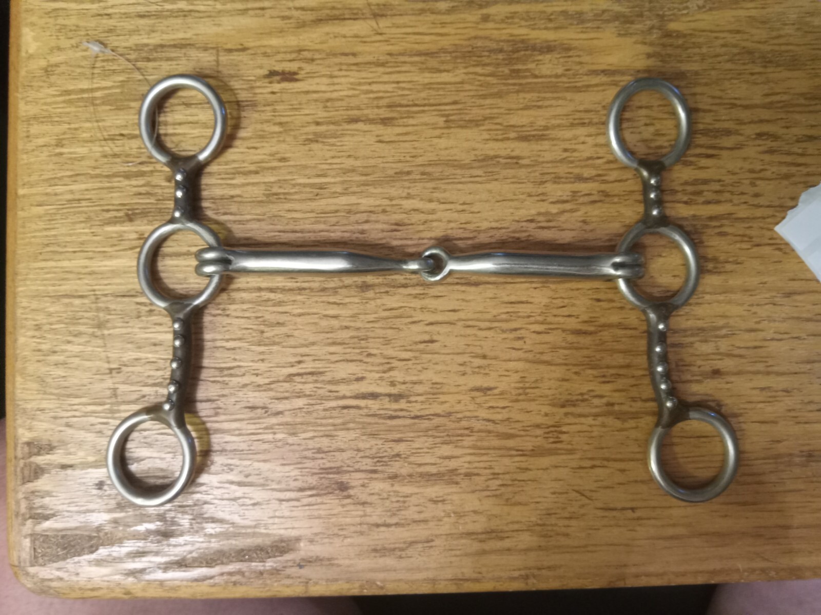 Junior Jr cowhorse bit Snaffle mouth 5 in copper inlay dotted cheeks eBay