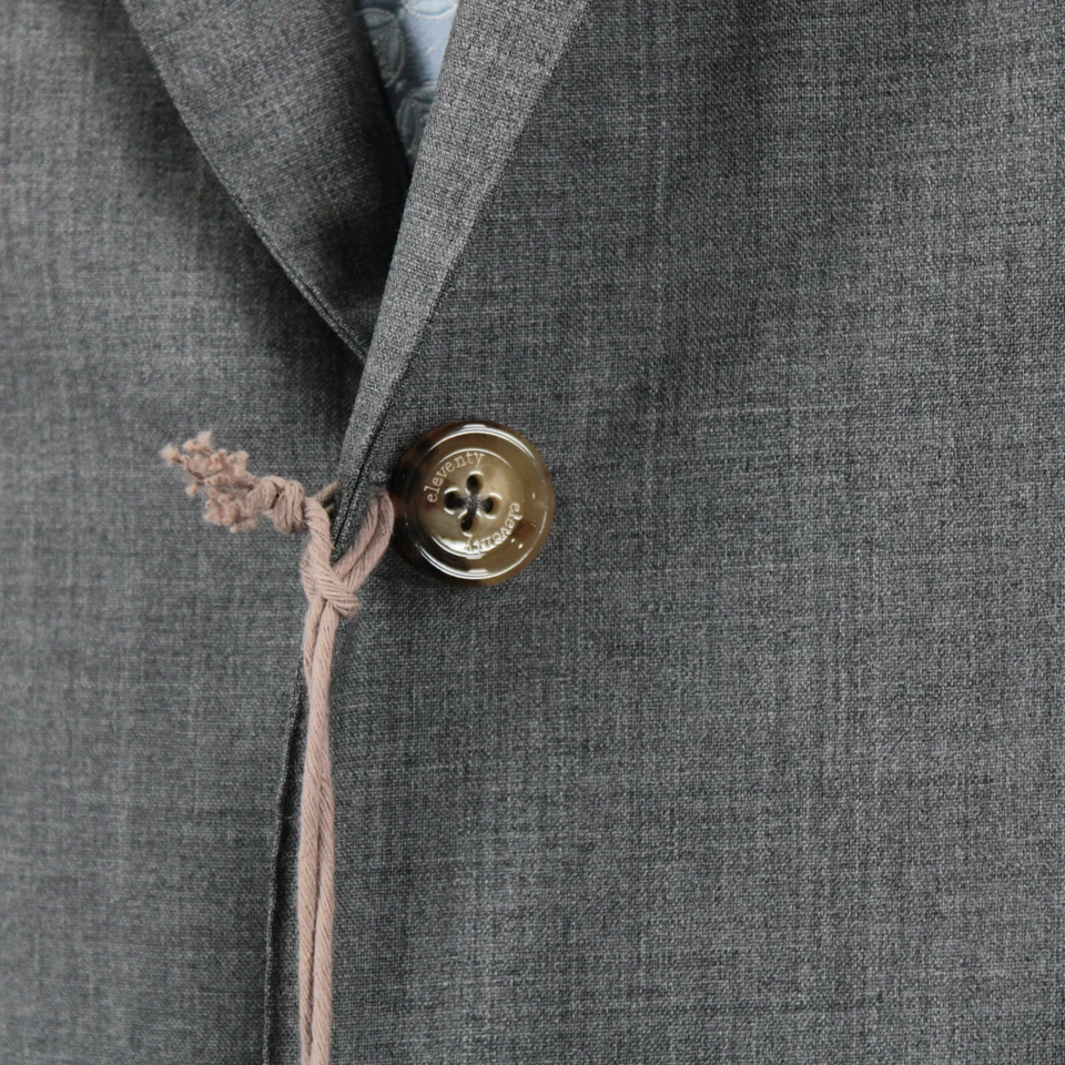 Eleventy Platinum NWD Wool Sport Coat / Blazer Size 56 (46R US) In Solid Gray - Image 2 of 4