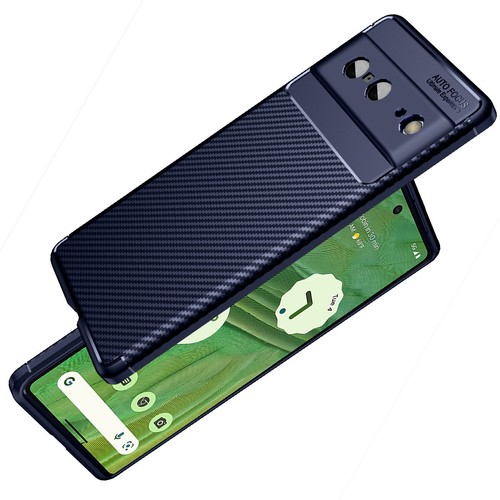 For Google Pixel 7/8 Pro Slim Carbon Fiber Shockproof Case with Screen Protector - Picture 18 of 20