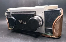 WHITE REALIST CUSTOM VINTAGE ANTIQUE STEREO CAMERA. MATCHED 3.5 LENSES. HAS CS.