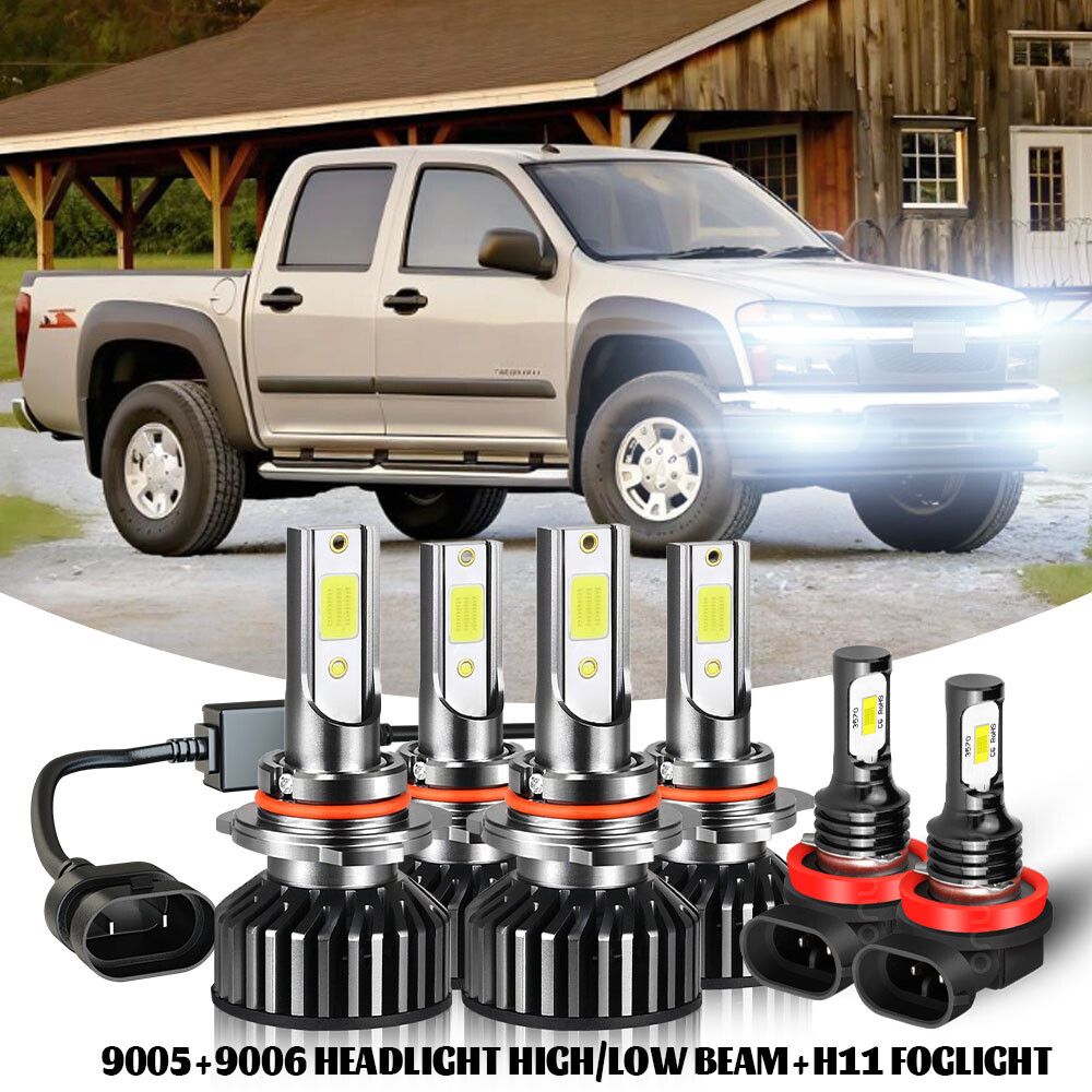 Fit Chevy Colorado 2004-2007 2008 Combo LED Headlights High Low Fog Light Bulbs