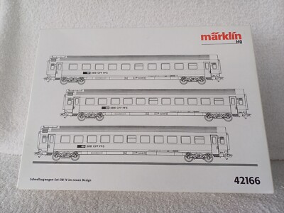Märklin Spur HO 42166 SBB CFF FFS Schweizerische Eisenbahnen neue Ausführung Dreierwagenpackung