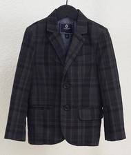 Crewcuts J Crew New York NY Boy s Blazer Jacket Size 5 Grey Plaid Cotton