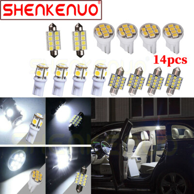 14X White LED Interior Lights Package Kit For 2006- 2008 2009 Pontiac Solstice