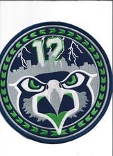 NEW 9 Inch Seattle Seahawks IRON ON PATCH FREE SHIP