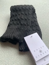 NWT Daisy Street black cable knit leg ankle warmers balletcore ballet legwarmers