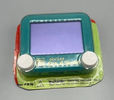 Vintage 1997 Pocket Etch-A-Sketch Ohio Art, Green, w/ Trimmed Package, Sealed