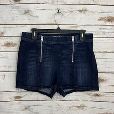 Express Y2K 90s Zipper Front Denim Shorts Size 6