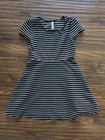 Size 8 9 Xhilaration Black White Striped Girl Dress — photo 1