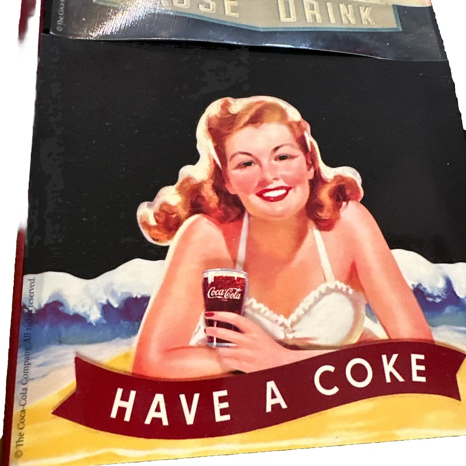 Coca Cola Perpetual Calendar With 4 Pictures Vintage (Only December) - Image 4 of 4