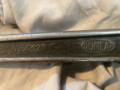 DUNLAP [3/4 x 12 ] adjustable wrench made-in-Germany vintage
