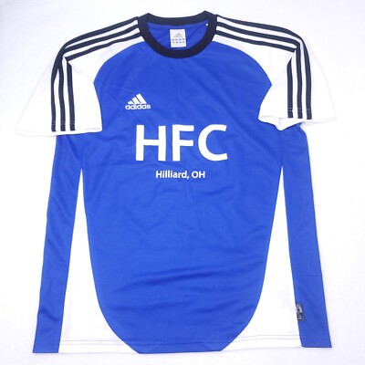 Adidas Climalite Men s Soccer Jersey Size XL Hilliard Ohio HFC Blue White