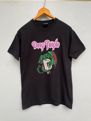 Deep Purple Dragon Logo Rock Band Graphic Print Heavy Cotton