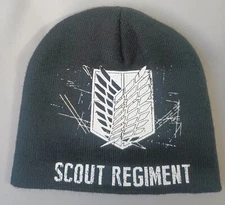 Scout Regiment Attack On Titan Anime Beanie Hat Black Skull Cap Funimation