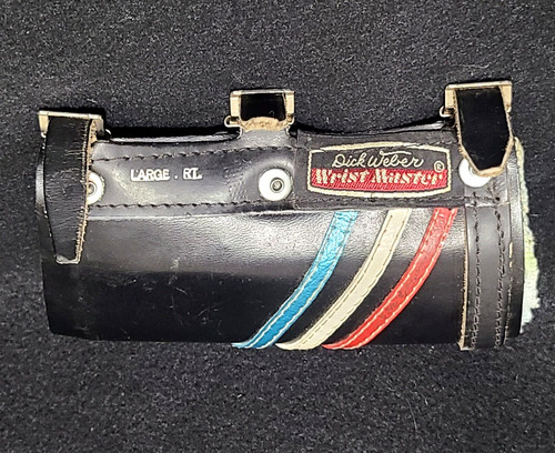VTG Dick Weber Bowling Wrist Master Large RT Right Wrist Brace BLACK R/W/B
