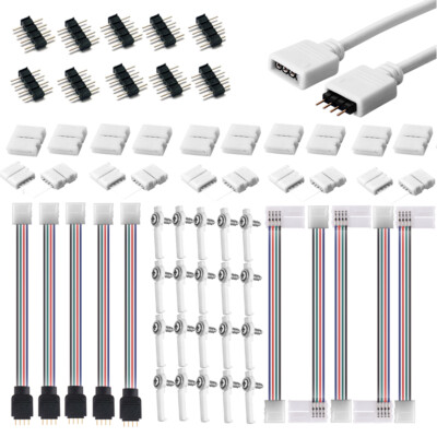 56 LED-Streifen-Anschluss-Kit für 5050 10 mm  4Pin Bietet die meisten Teile