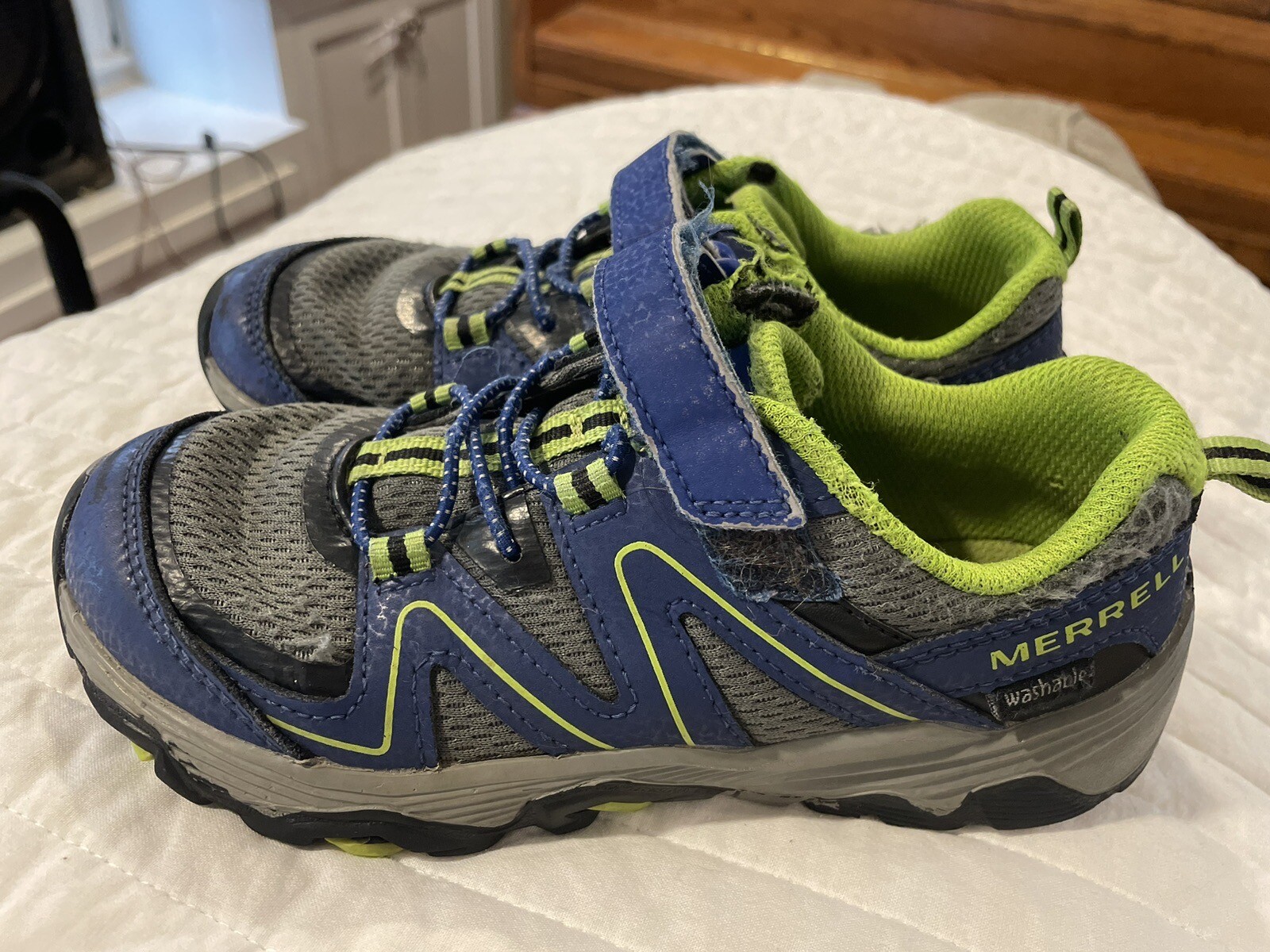 Scarpe da corsa Merrell ragazzi Trail Quest blu verde 13