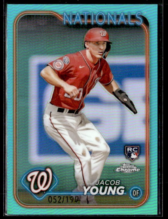 L85,404 - 2024 Topps Chrome Aqua Refractors #264 Jacob Young /199