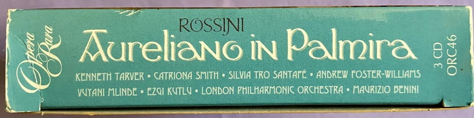 Rossini: Aureliano in Palmira - Maurizio Benini 3 CD Box Set 2012 Opera Rara - Image 3 of 4