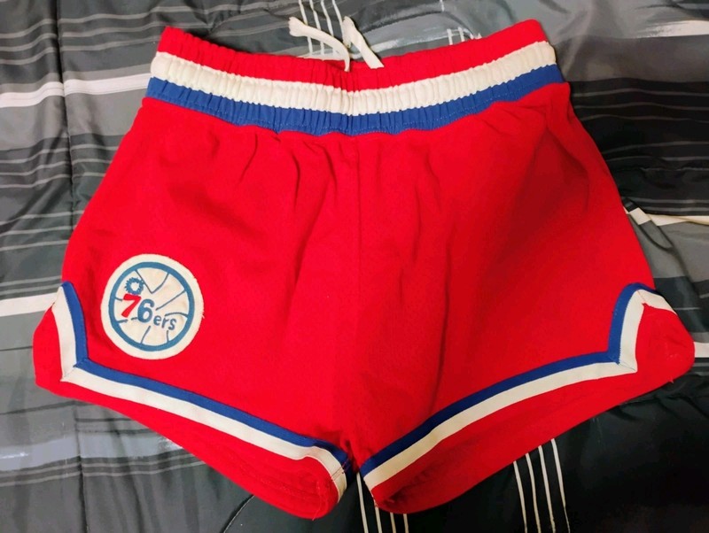1982 Philadelphia 76ers Sixers GAME USED/ WORN Maurice Cheeks Wilson Team Shorts