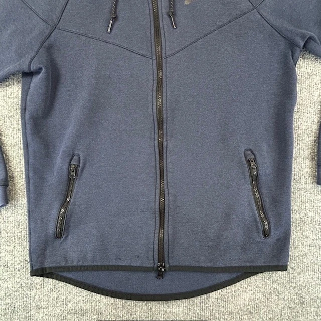 Nike Tech Fleece Hoodie Mens Medium Blue Windrunner Jacket Performance Workout - Image 4 of 4