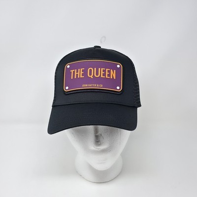 John Hatter & Co The Queen A-Frame Trucker Hat Cap Snapback Rubber Patch Black