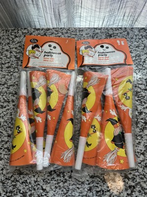 VINTAGE Fun World PARTY PACK  Halloween Blow Horns Party Favors 2-Packs Lot