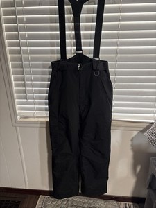 Sport Essentials Mens M Black Snow Bib Pants Ski Overall Insulated Winter Water