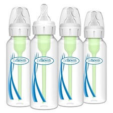 Natural Flow Anti-Colic Options Narrow Baby Bottle, 8 oz/250 mL, with Level 1 S