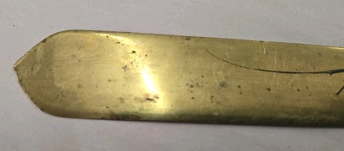 Vtg Japanese Meji Period Copper & Brass Letter Opener W Monkeys & Floral Design - Picture 8 of 11