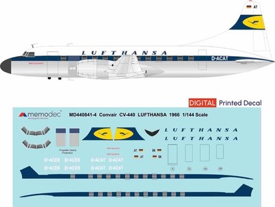 Convair CV-440 Metropolitan Lufthansa (1966) (1/144, 1/200, 1/100,  1/72)