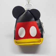 Disney Parks Mickey Mouse Ears Mini Backpack Keychain Change Purse Vinyl 3  x4  