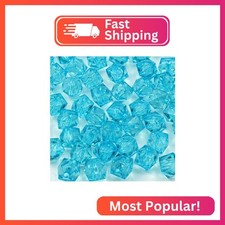 100pcs 12mm Square Faceted Acrylic Beads with Hole Plastic Spacer for Bracelets,