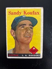 Sandy Koufax 1958 Topps Baseball Card #187