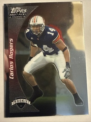 2005 Topps Draft Picks & Prospects Chrome Football #121 Carlos Rogers Auburn RC