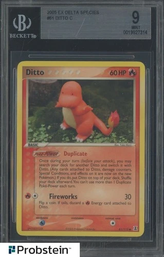 2005 Pokemon EX Delta Species #61 Ditto C BGS 9 MINT