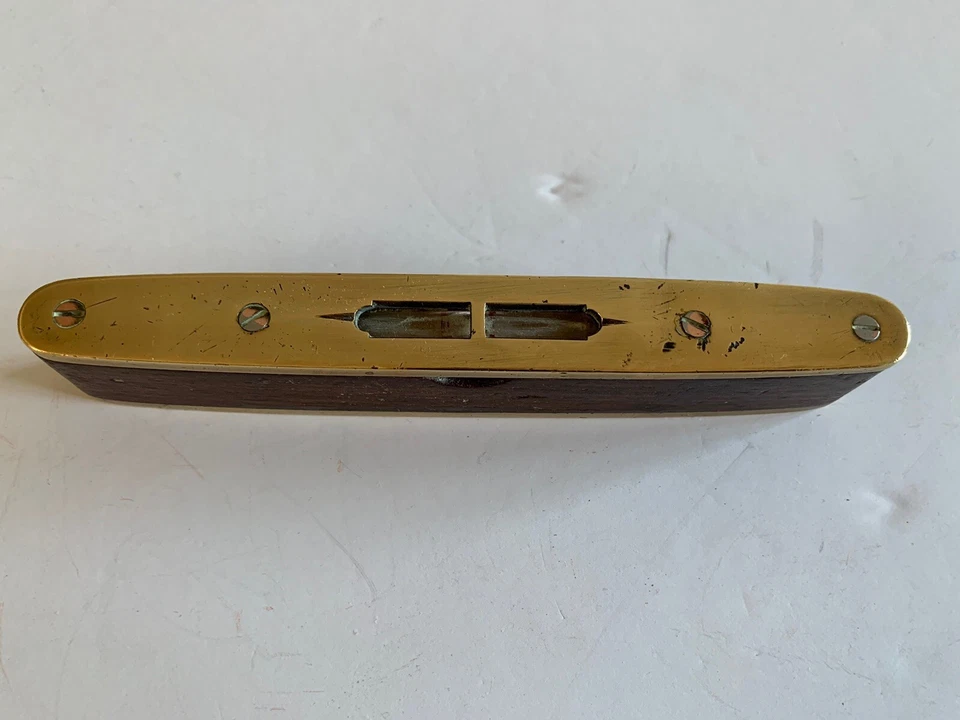 Vintage 6 Inch Brass & Mahogany Spirit Level Collectible Rare - Image 2 of 4