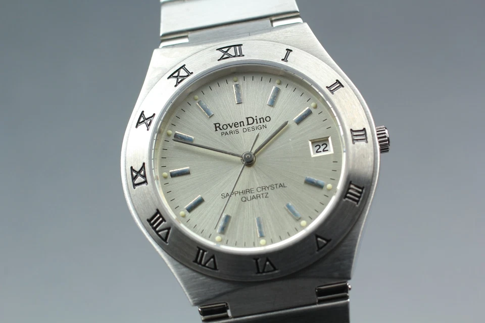[Near MINT] Roven dino RD-3032 Silver Dial Roman Quartz 33mm Men's Watch JAPAN - Image 3 of 4