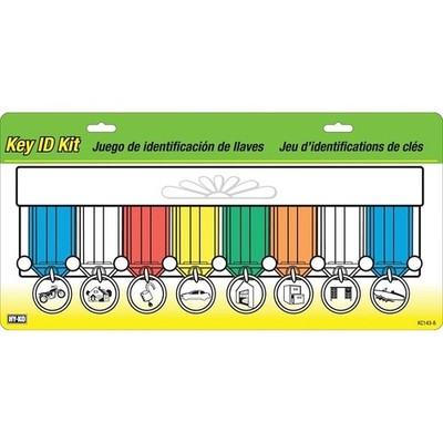Hy-Ko KC143-8 Key Identification Tag Kit, 5.5 in H x 11.25 in W x 0.62 in D Dime