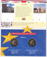 Great Britain England Spink H8+H9, 2x 50 Pence 1998: collector collectors lot