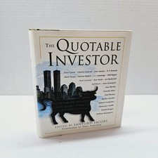 The Quotable Investor Sanford Jacobs 2001 First Edition Business Finance HC DJ