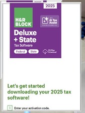 H R Block Tax Software DELUXE STATE 2025 lNSTANT-Key Iink for PC/Mac