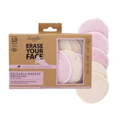 ERASE YOUR FACE Eco-Friendly + Reusable Makeup Remover Cloths - Microfiber Ma...