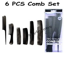 6 PCS Hair Comb Black Set "Free Shipping"