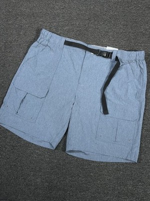 New Croft & Barrow Shorts Men s 46 (Fits 42) Blue Hiking Cargo Belted Outdoors